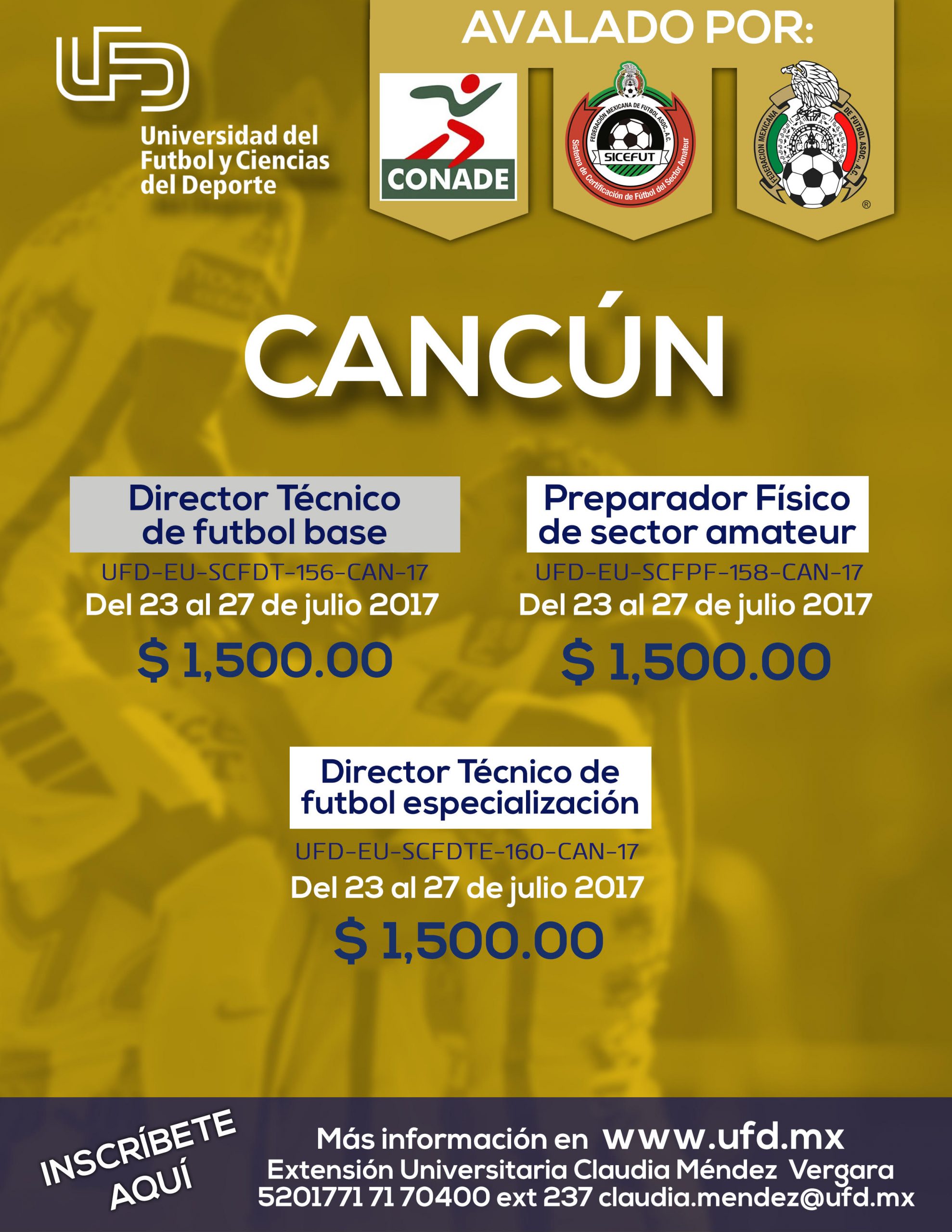 Cursos de Director Técnico y Preparador Físico en Cancún