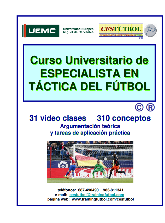 Curso Universitario de Especialista en Táctica de Fútbol